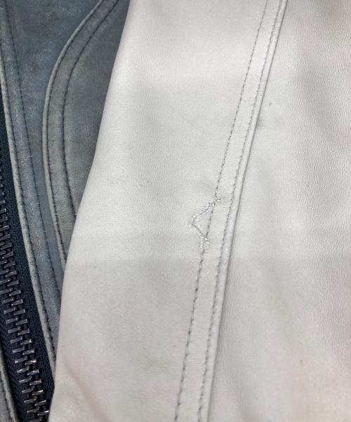 BURBERRY BLACK LABEL（バーバリーブラックレーベル）BURBERRY BLACK LABEL (バーバリーブラックレーベル) 裏チェックゴートレザーブルゾン カーキ×ベージュ サイズ:Lの古着・服飾アイテム