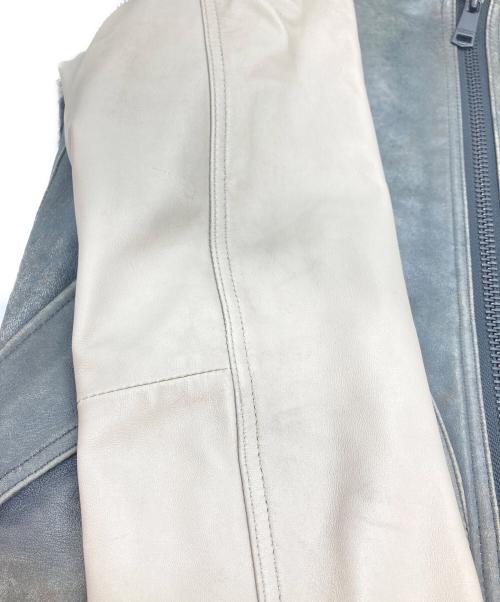 BURBERRY BLACK LABEL（バーバリーブラックレーベル）BURBERRY BLACK LABEL (バーバリーブラックレーベル) 裏チェックゴートレザーブルゾン カーキ×ベージュ サイズ:Lの古着・服飾アイテム