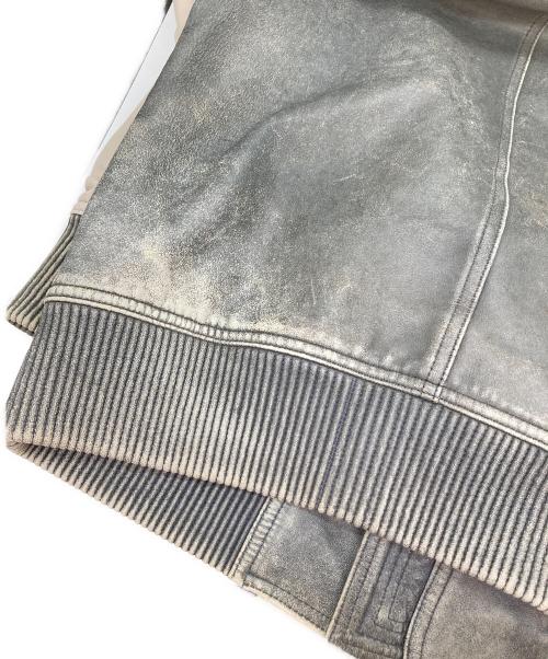 BURBERRY BLACK LABEL（バーバリーブラックレーベル）BURBERRY BLACK LABEL (バーバリーブラックレーベル) 裏チェックゴートレザーブルゾン カーキ×ベージュ サイズ:Lの古着・服飾アイテム