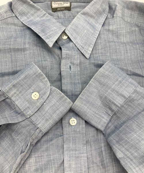 Christian Dior MONSIEUR（クリスチャンディオールムッシュ）Christian Dior MONSIEUR (クリスチャンディオールムッシュ) リネンシャツ ブルー サイズ:-の古着・服飾アイテム