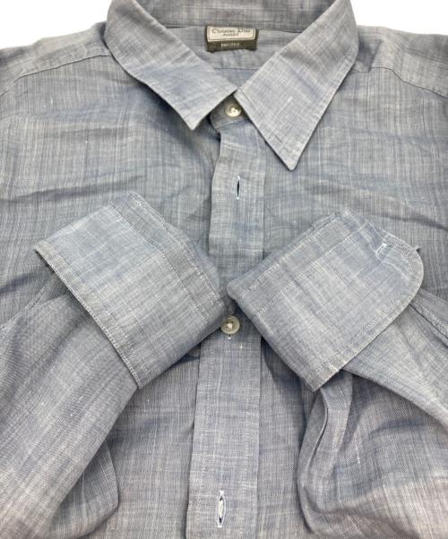 Christian Dior MONSIEUR（クリスチャンディオールムッシュ）Christian Dior MONSIEUR (クリスチャンディオールムッシュ) リネンシャツ ブルー サイズ:-の古着・服飾アイテム