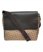 dunhillダンヒル）の古着「メッセンジャーバッグ」｜ブラウン