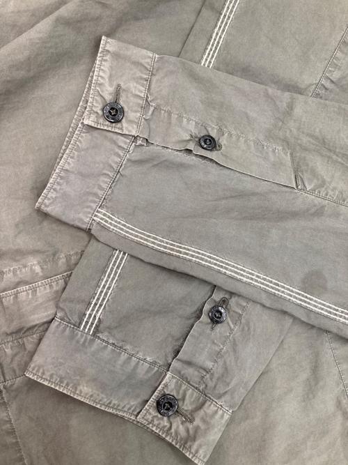 STONE ISLAND（ストーンアイランド）STONE ISLAND (ストーンアイランド) ジップアップシャツジャケット グレー サイズ:Ⅼの古着・服飾アイテム