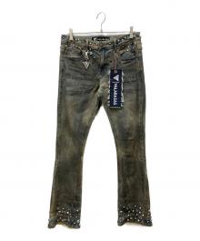 VALABASAS（バラバサス）の古着「ビジューデニムパンツ」｜インディゴ