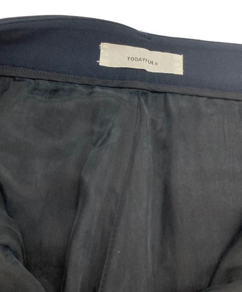 TODAYFUL（トゥデイフル）TODAYFUL (トゥデイフル) Doubletuck Twill Trousers/タックワイドパンツ ブラック サイズ:38の古着・服飾アイテム