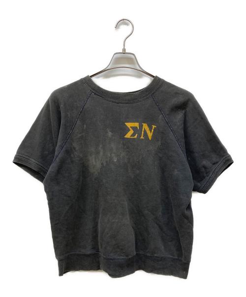 USED（ユーズド）USED (ユーズド) フロッキープリントラグランスウェット ブラック サイズ:-の古着・服飾アイテム