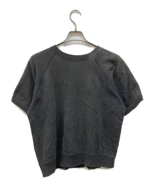 USED（ユーズド）USED (ユーズド) フロッキープリントラグランスウェット ブラック サイズ:-の古着・服飾アイテム