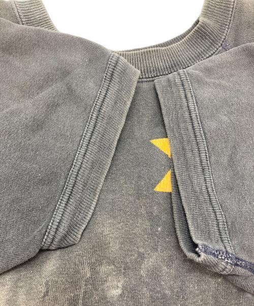 USED（ユーズド）USED (ユーズド) フロッキープリントラグランスウェット ブラック サイズ:-の古着・服飾アイテム