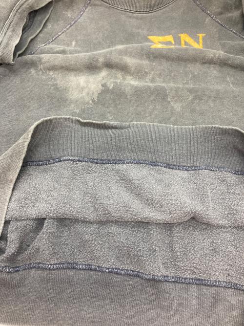 USED（ユーズド）USED (ユーズド) フロッキープリントラグランスウェット ブラック サイズ:-の古着・服飾アイテム