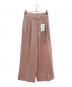 Mila Owen（ミラオーウェン）の古着「ドライタッチ2タックワイドパンツ」｜ピンク