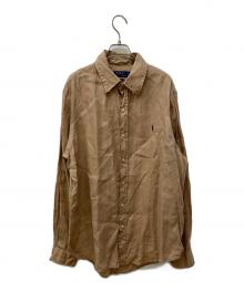 POLO RALPH LAUREN（ポロ・ラルフローレン）の古着「リネンシャツ」｜ベージュ