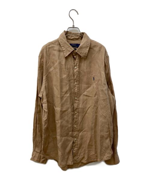 POLO RALPH LAUREN（ポロ・ラルフローレン）POLO RALPH LAUREN (ポロ・ラルフローレン) リネンシャツ ベージュ サイズ:Ⅼの古着・服飾アイテム