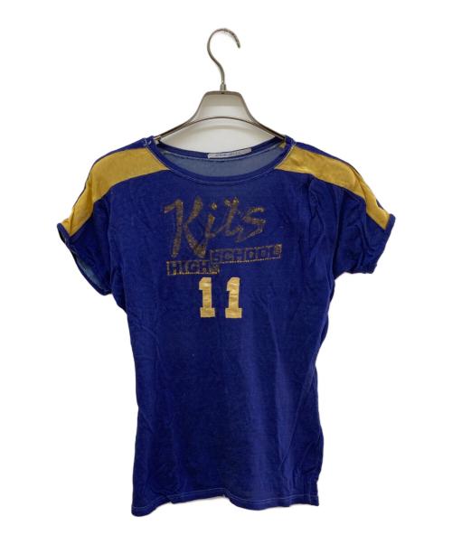 USED（ユーズド）USED (ユーズド) レーヨンゲームシャツ ネイビー×イエロー サイズ:‐の古着・服飾アイテム