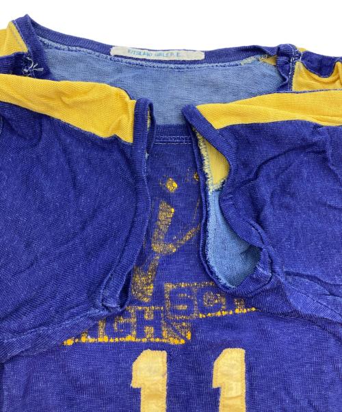 USED（ユーズド）USED (ユーズド) レーヨンゲームシャツ ネイビー×イエロー サイズ:‐の古着・服飾アイテム