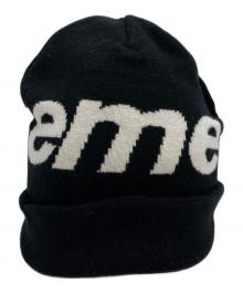 SUPREME（シュプリーム）の古着「big logo beanie/ニット帽」｜ブラック×ホワイト