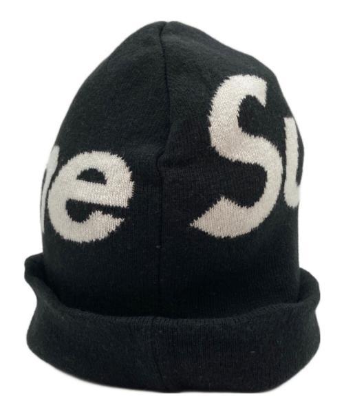 SUPREME（シュプリーム）Supreme (シュプリーム) big logo beanie/ニット帽 ブラック×ホワイトの古着・服飾アイテム