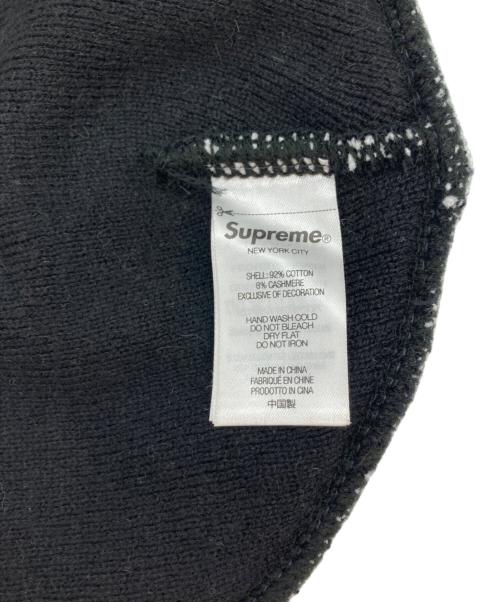 SUPREME（シュプリーム）Supreme (シュプリーム) big logo beanie/ニット帽 ブラック×ホワイトの古着・服飾アイテム