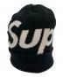 Supreme (シュプリーム) big logo beanie/ニット帽 ブラック×ホワイト：8000円