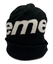 SUPREME（シュプリーム）の古着「big logo beanie/ニット帽」｜ブラック