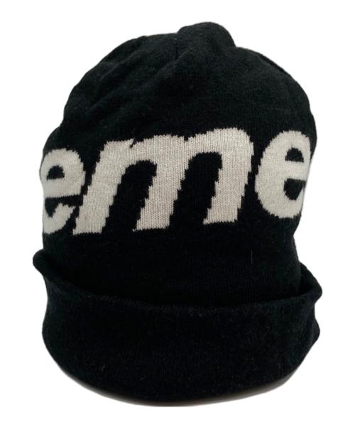 SUPREME（シュプリーム）Supreme (シュプリーム) big logo beanie/ニット帽 ブラックの古着・服飾アイテム