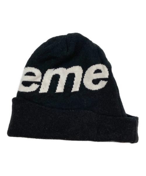 SUPREME（シュプリーム）Supreme (シュプリーム) big logo beanie/ニット帽 ブラックの古着・服飾アイテム