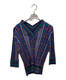 PLEATS PLEASE（プリーツプリーズ）の古着「総柄プリーツカットソー」｜マルチカラー