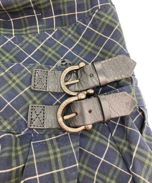 BURBERRY BLUE LABEL（バーバリー ブルー レーベル）BURBERRY BLUE LABEL (バーバリー ブルー レーベル) ブラックウォッチシャツワンピース ネイビー×グリーン サイズ:38の古着・服飾アイテム