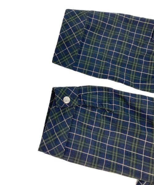 BURBERRY BLUE LABEL（バーバリー ブルー レーベル）BURBERRY BLUE LABEL (バーバリー ブルー レーベル) ブラックウォッチシャツワンピース ネイビー×グリーン サイズ:38の古着・服飾アイテム