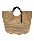 HELEN KAMINSKIヘレンカミンスキー）の古着「ラージラフィアトートバッグ」｜ベージュ