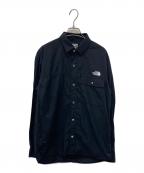THE NORTH FACEザ ノース フェイス）の古着「ロングスリーブヌプシシャツ」｜ブラック