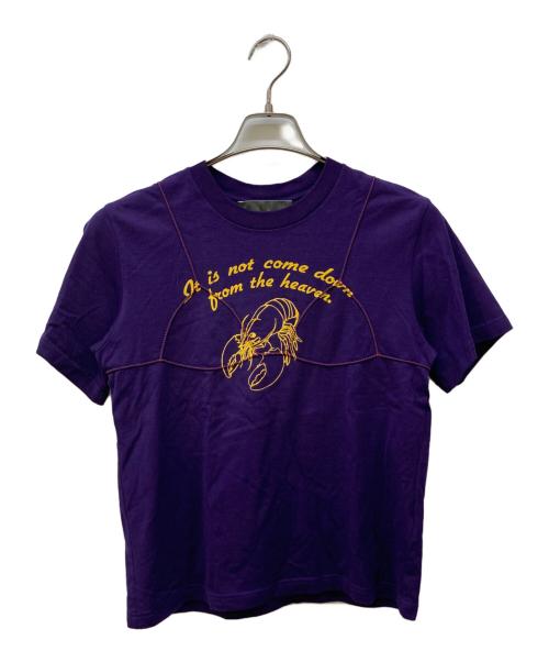 kotohayokozawa（コトハヨコザワ）kotohayokozawa (コトハヨコザワ) BRA TEE/パイピングTシャツ パープル サイズ:Freeの古着・服飾アイテム