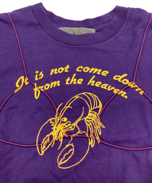 kotohayokozawa（コトハヨコザワ）kotohayokozawa (コトハヨコザワ) BRA TEE/パイピングTシャツ パープル サイズ:Freeの古着・服飾アイテム