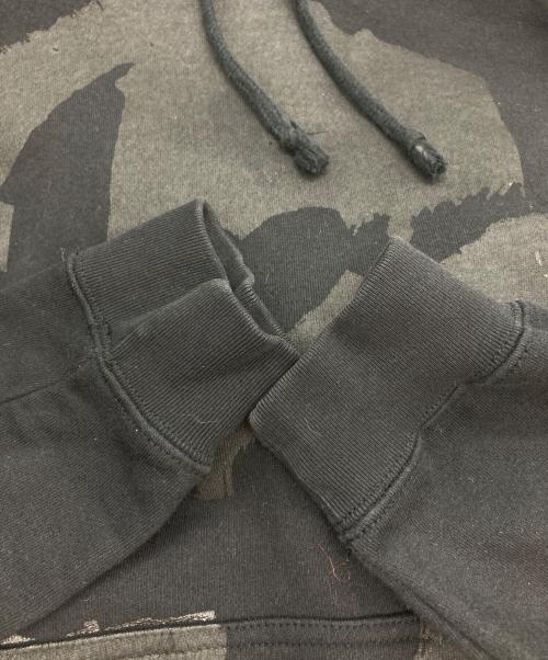 GROUND Y（グラウンドワイ）GROUND Y (グラウンドワイ) プリントパーカー ブラック サイズ:Sの古着・服飾アイテム