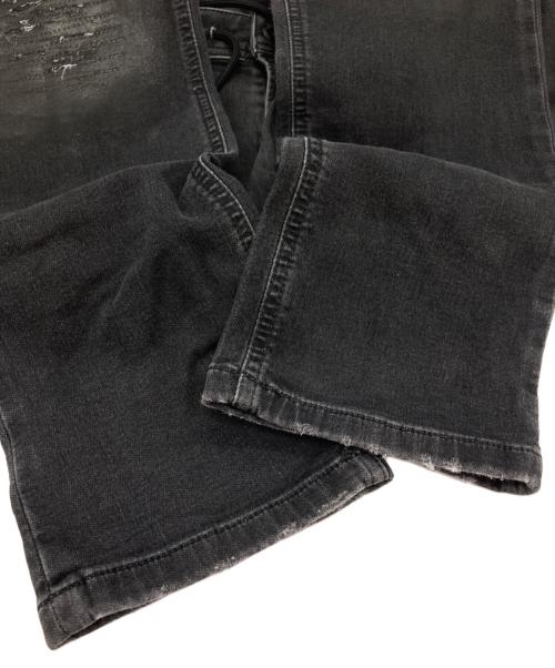 DIESEL（ディーゼル）DIESEL (ディーゼル) ダメージ加工コーティングパンツ ブラック サイズ:30の古着・服飾アイテム