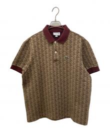 LACOSTE（ラコステ）の古着「モノグラムジャカードポロシャツ」｜ブラウン