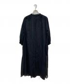 ADIEU TRISTESSEアデュートリステス）の古着「リネン混シャツワンピース」｜ブラック