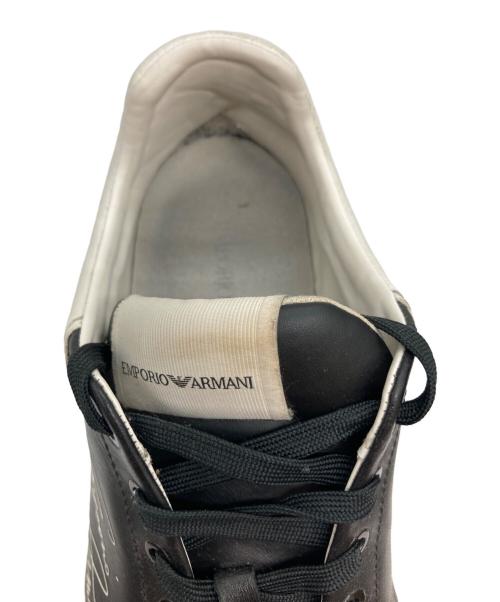 EMPORIO ARMANI（エンポリオ アルマーニ）EMPORIO ARMANI (エンポリオ アルマーニ) ロゴプリントスニーカー ブラック サイズ:43の古着・服飾アイテム