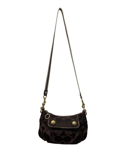 COACH（コーチ）COACH (コーチ) ホーボータイプシグネチャーワンショルダーバッグ ブラウンの古着・服飾アイテム