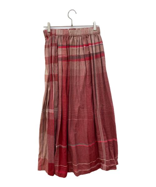tamaki niime（タマキ ニイメ）tamaki niime (タマキ ニイメ) チェックスカート アイボリー×レッド サイズ:‐の古着・服飾アイテム