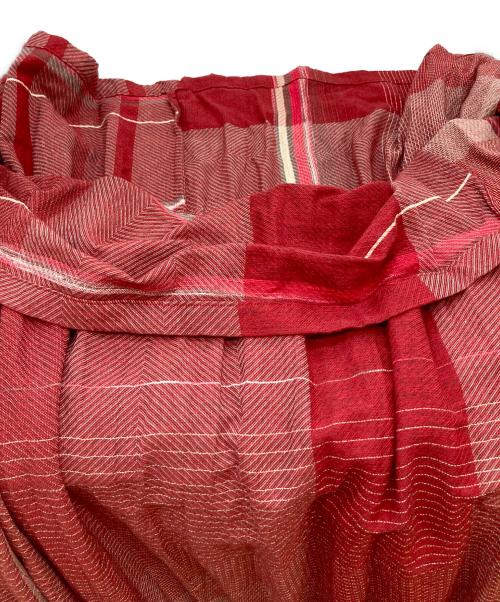 tamaki niime（タマキ ニイメ）tamaki niime (タマキ ニイメ) チェックスカート アイボリー×レッド サイズ:‐の古着・服飾アイテム