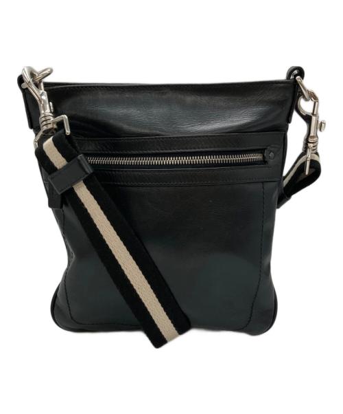 BALLY（バリー）BALLY (バリー) レザーショルダーバッグ ブラックの古着・服飾アイテム