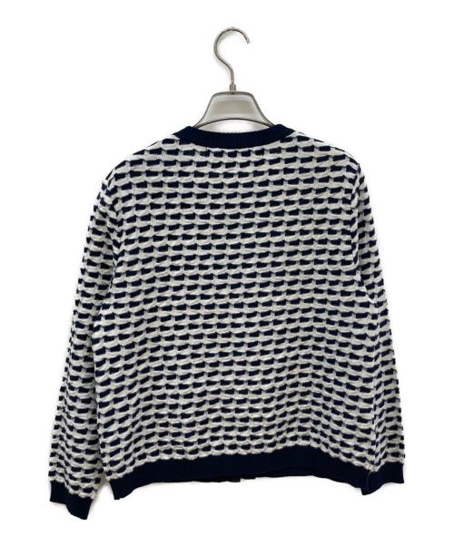 passe present le prmer（パッセプレゾンルプルメ）passe present le prmer (パッセプレゾンルプルメ) カーディガン ネイビー×ホワイト サイズ:1の古着・服飾アイテム