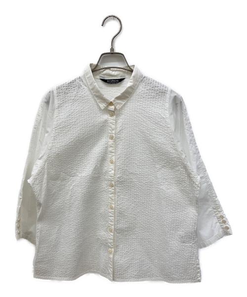 YACCO MARICARD（ヤッコマリカルド）YACCO MARICARD (ヤッコマリカルド) フロントピンタックシャツ ホワイト サイズ:2の古着・服飾アイテム