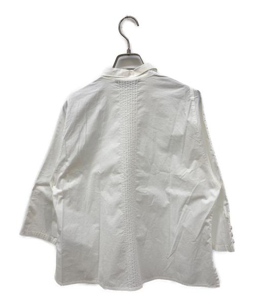 YACCO MARICARD（ヤッコマリカルド）YACCO MARICARD (ヤッコマリカルド) フロントピンタックシャツ ホワイト サイズ:2の古着・服飾アイテム