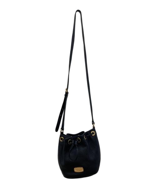 MICHAEL KORS（マイケル・コース）MICHAEL KORS (マイケル・コース) レザー巾着バッグ ブラックの古着・服飾アイテム