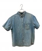 SUPREMEシュプリーム）の古着「バックエンボスロゴ半袖デニムシャツ」｜インディゴ