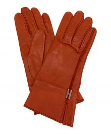 HERMES（エルメス）の古着「H金具ラムレザーグローブ」｜オレンジ