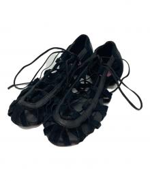 DIESEL（ディーゼル）の古着「スウェードレースサンダル」｜ブラック