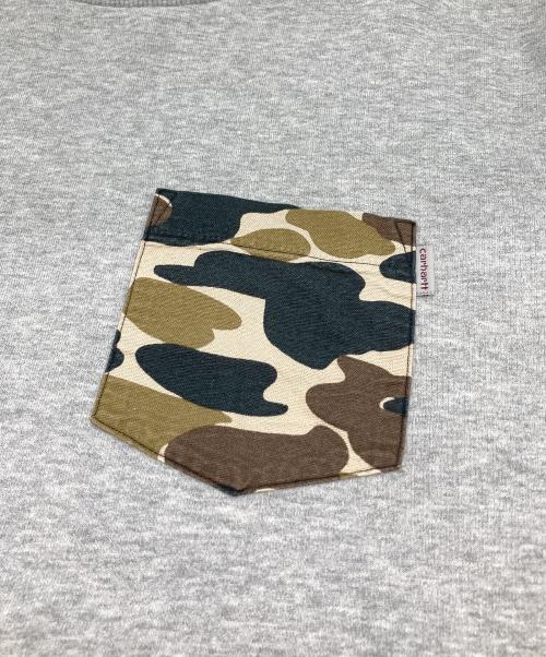 CarHartt（カーハート）CarHartt (カーハート) カモ柄ポケットスウェット グレー サイズ:Mの古着・服飾アイテム