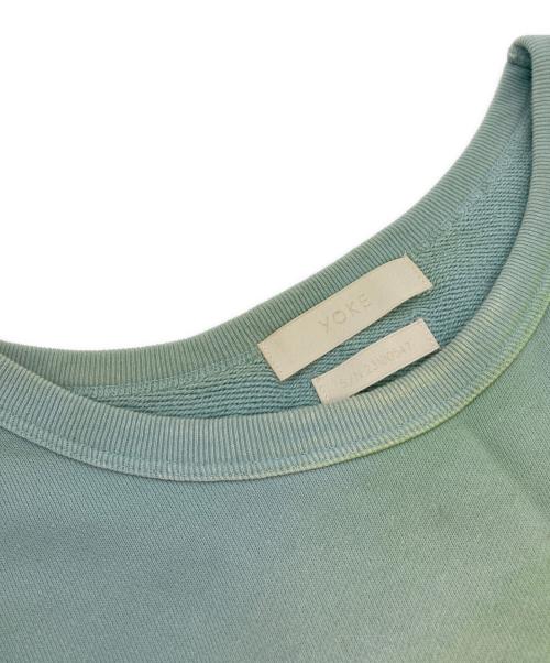 YOKE（ヨーク）YOKE (ヨーク) GARMENT DYE YOKE SWEAT SHIRT/製品染めスウェット ブルー サイズ:3の古着・服飾アイテム